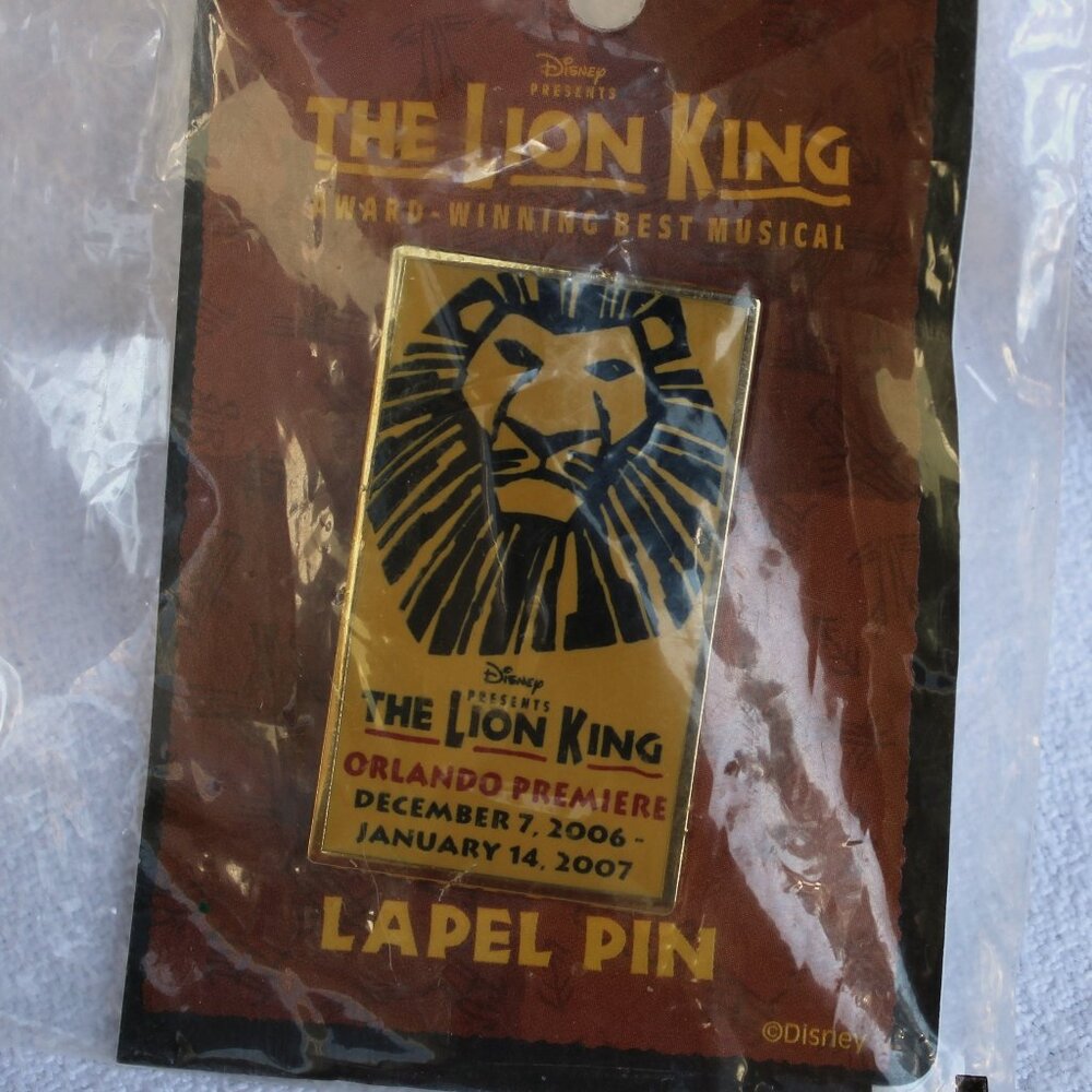 🎉HP🎉 2006-2007 Disney's The Lion King Orlando Premier Collectible Trading Pin